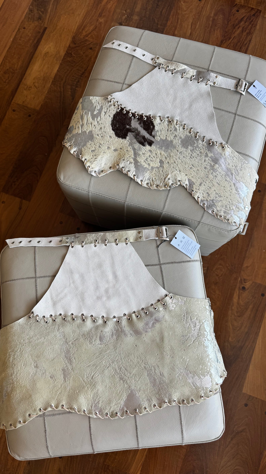 TOP HALTER - blanco y plata