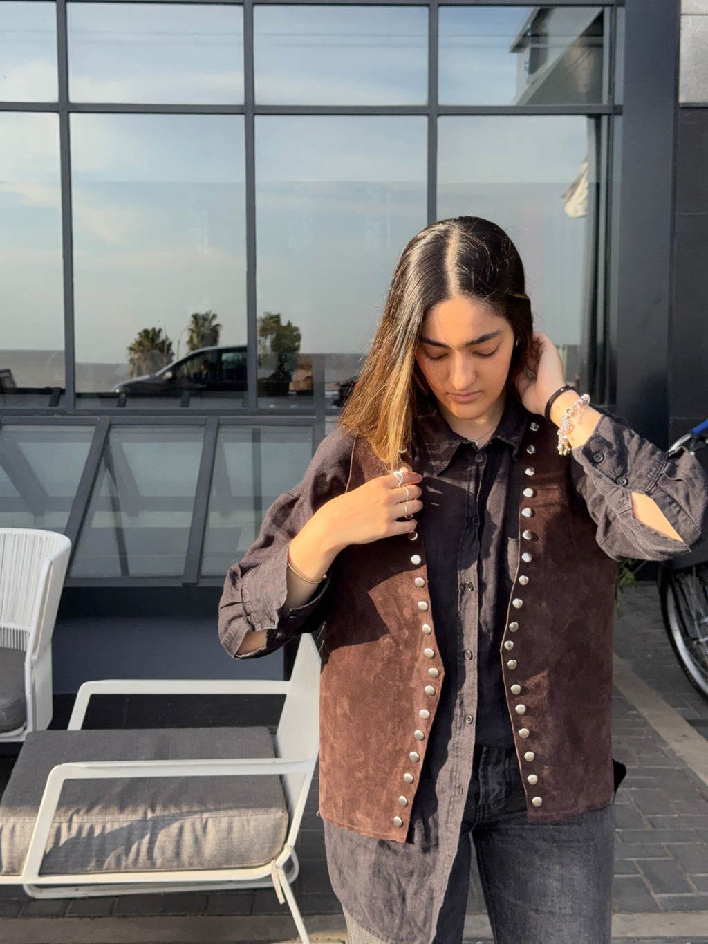 CHALECO BOHO - CHOCOLATE