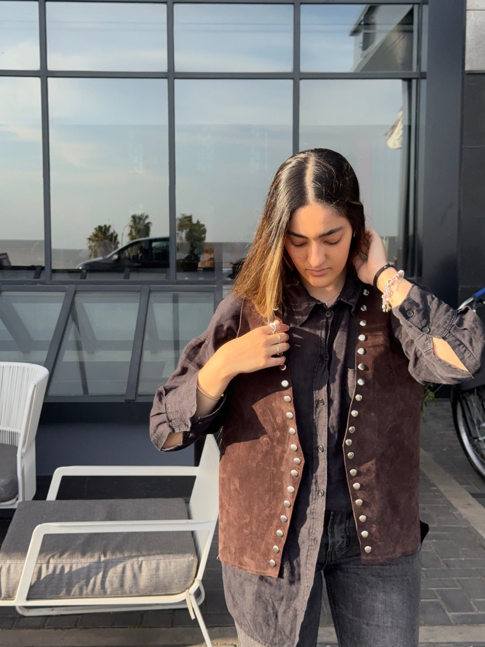 CHALECO BOHO - CHOCOLATE