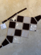 TOP ROMBOS - CHOCOLATE Y PLATEADO