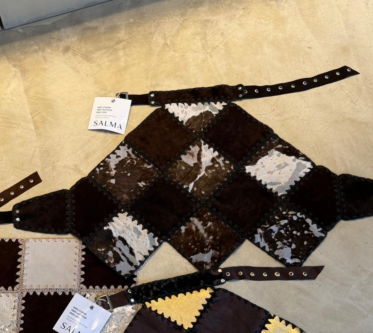 TOP ROMBOS - CHOCOLATE Y BLANCO