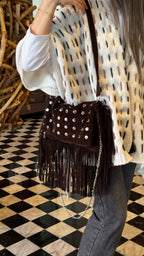 CARTERA TACHAS FLECOS - CHOCOLATE