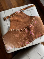 TOP HALTER - rosa y camel