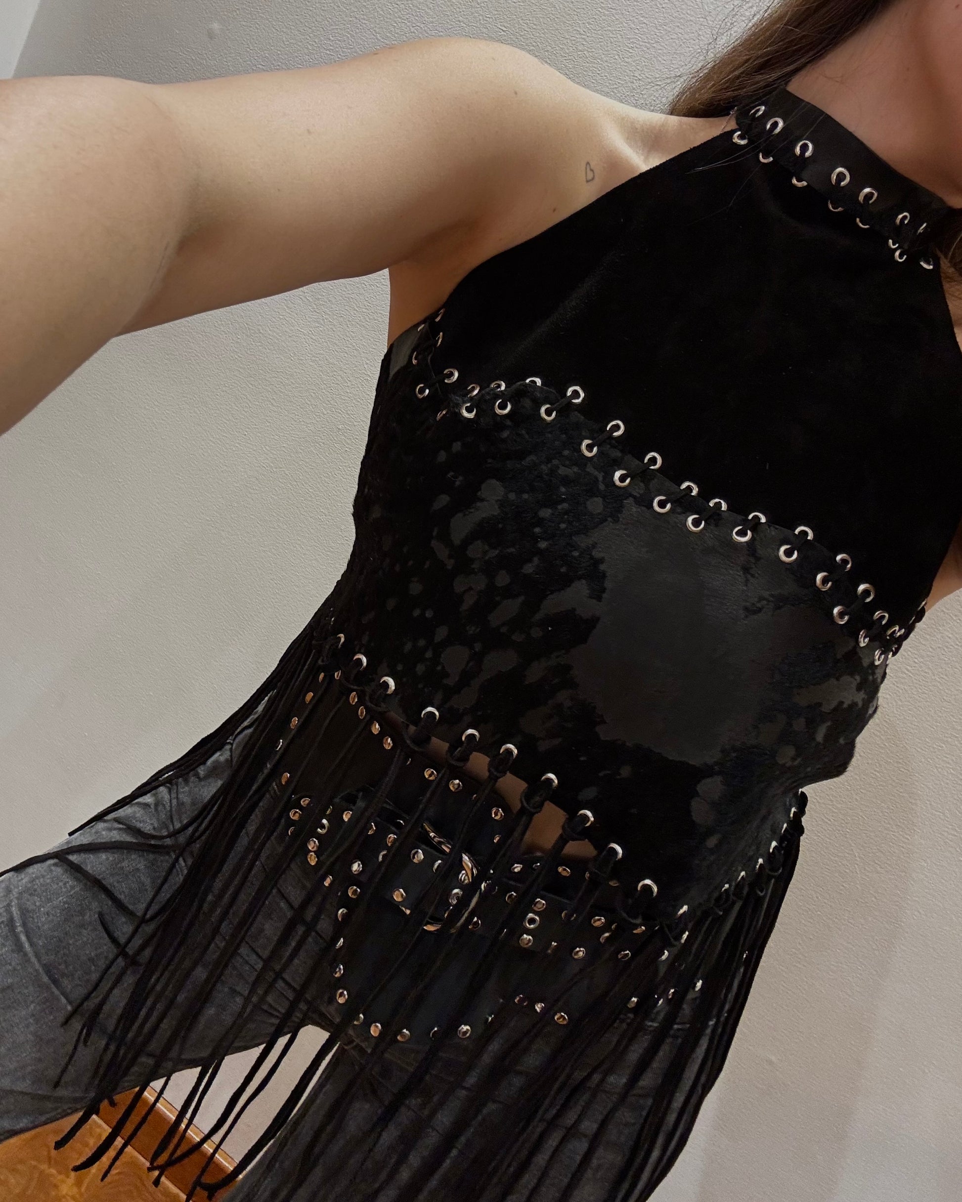 TOP HALTER - CON FLECOS