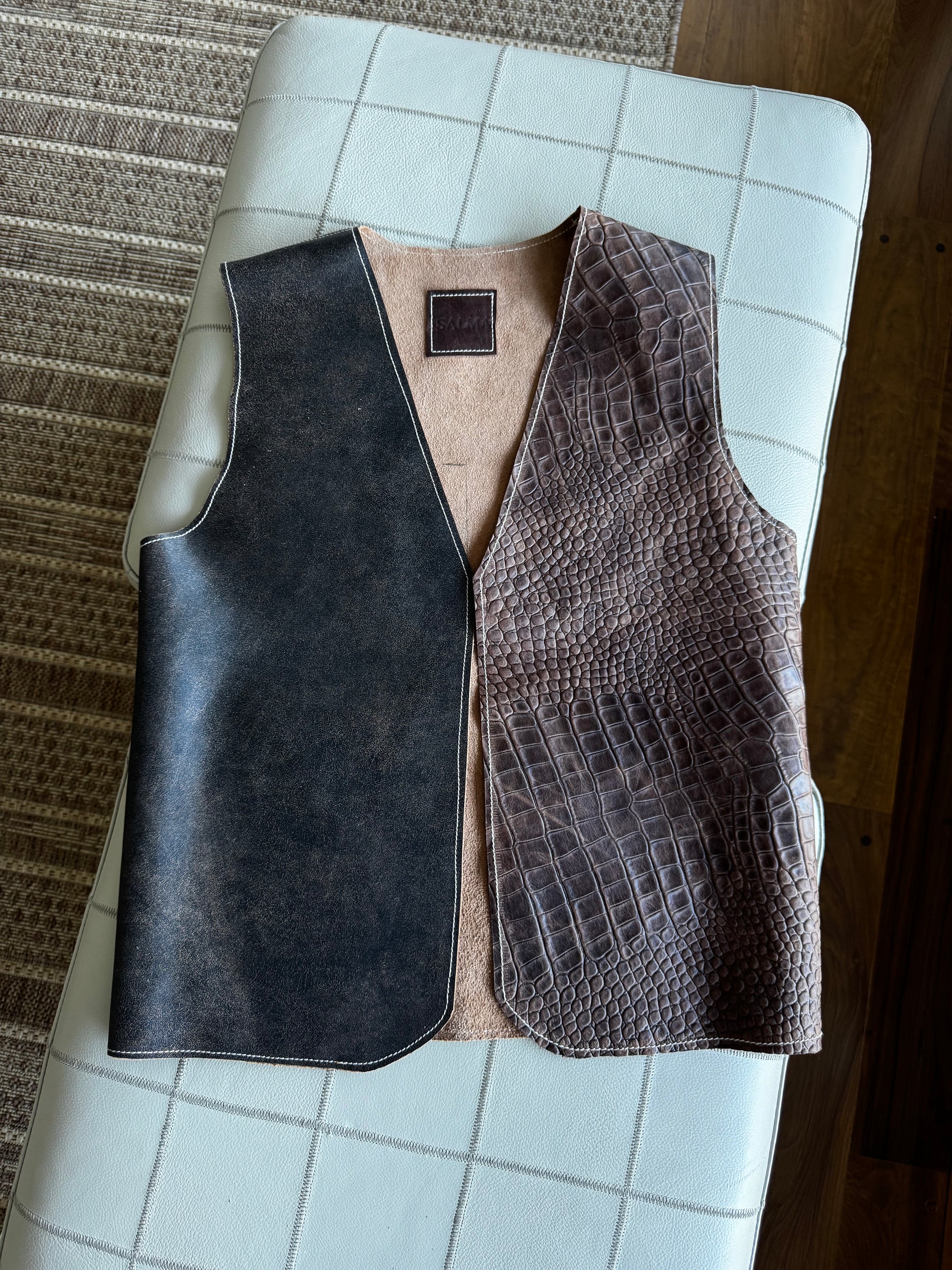 Chaleco combinado croco