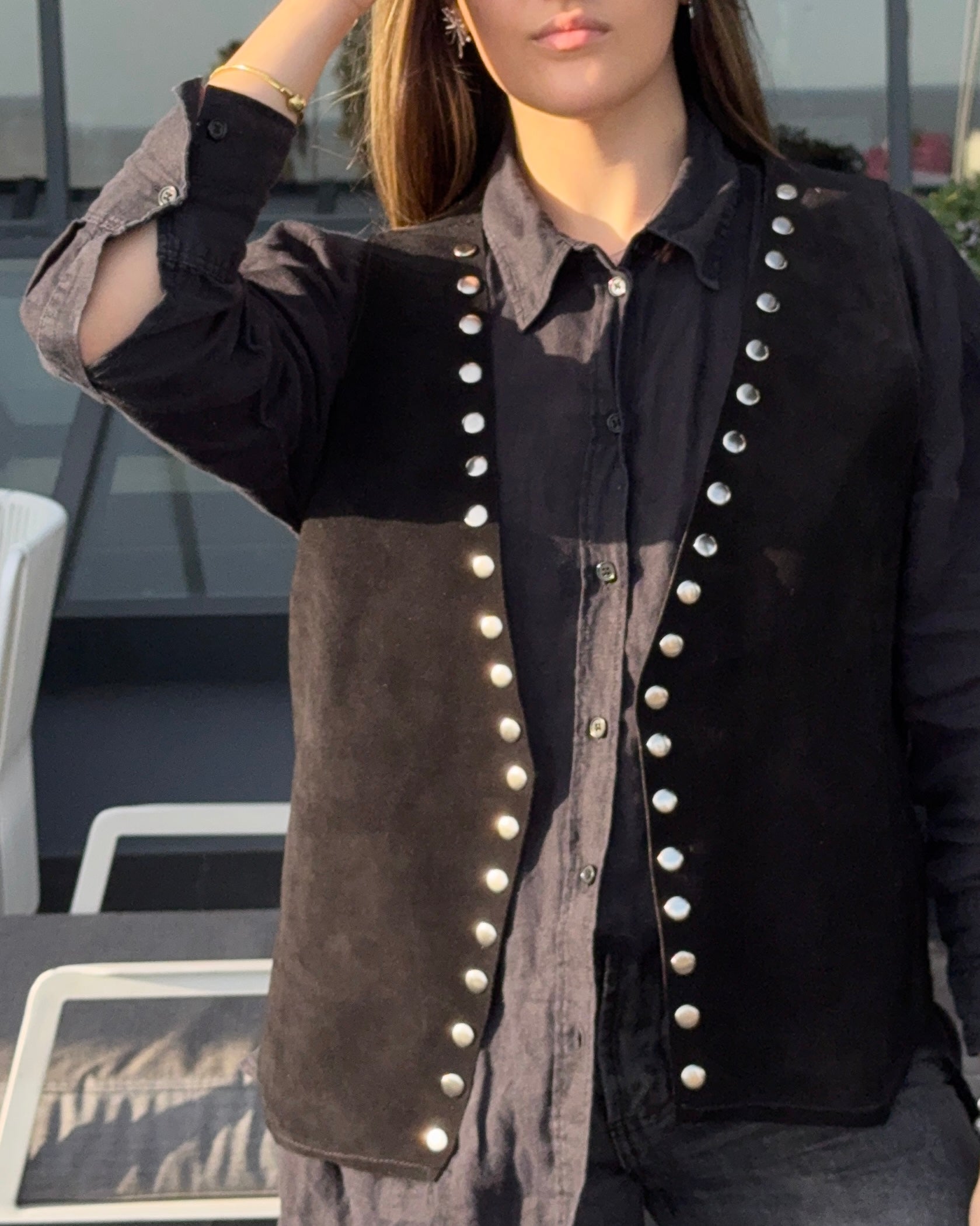 CHALECO BOHO - NEGRO