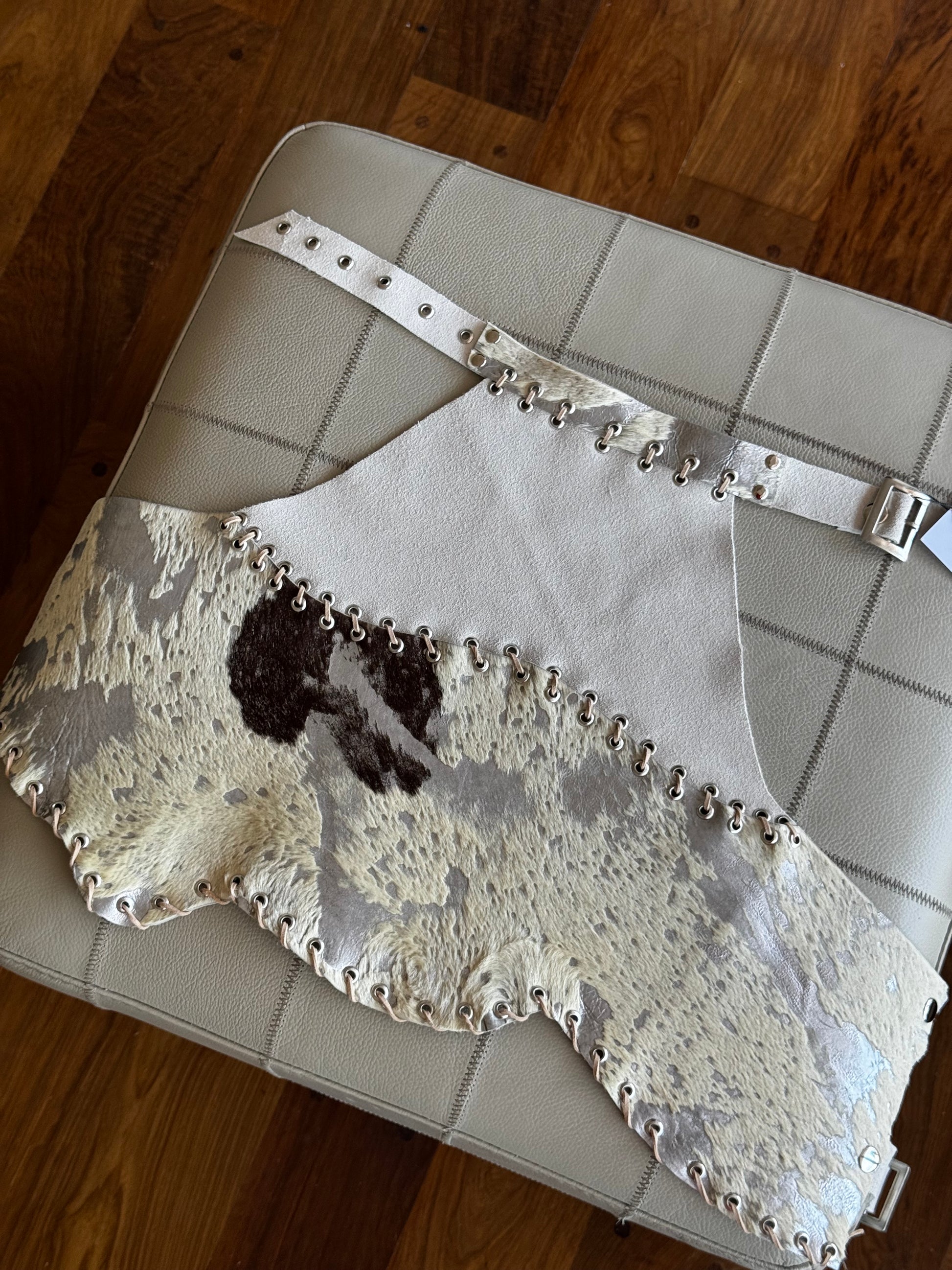 TOP HALTER - blanco y plata