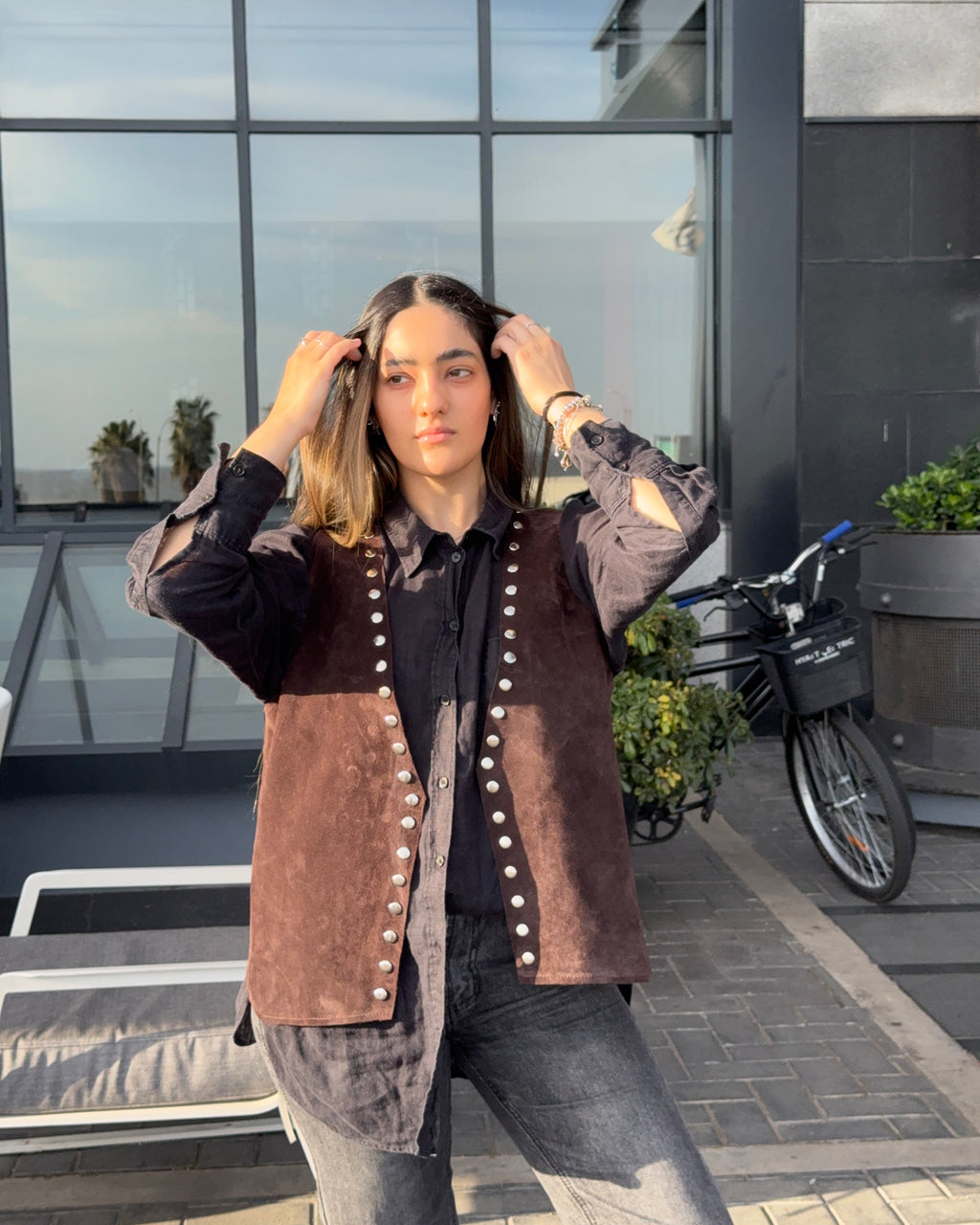 CHALECO BOHO - CHOCOLATE