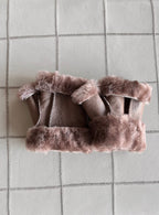MITONES 100% CUERO - ROSA VIEJO