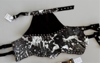 TOP HALTER - plateado y chocolate