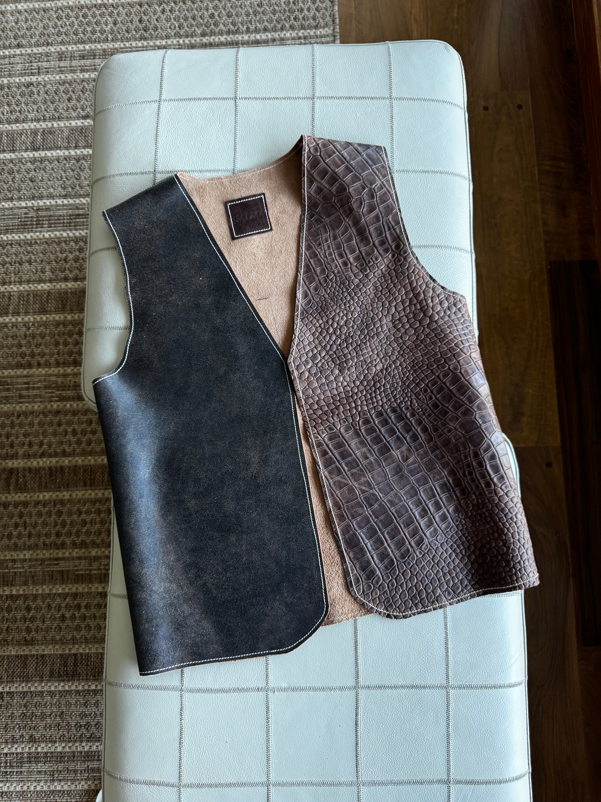 Chaleco combinado croco