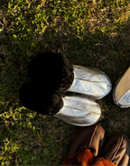 FLIP FLOP - PLATEADO Y NEGRO