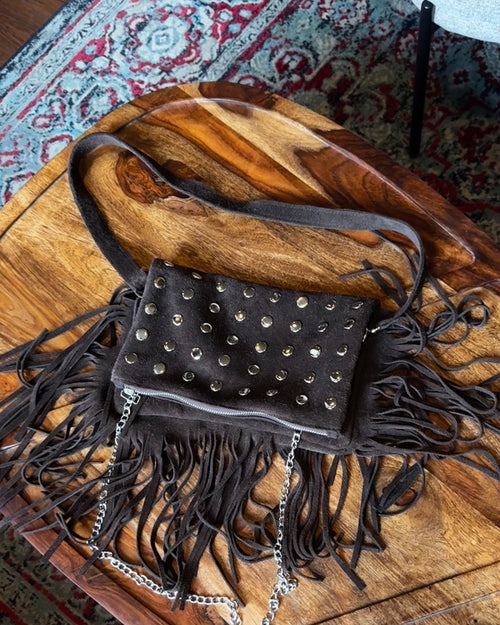 CARTERA TACHAS FLECOS - CHOCOLATE