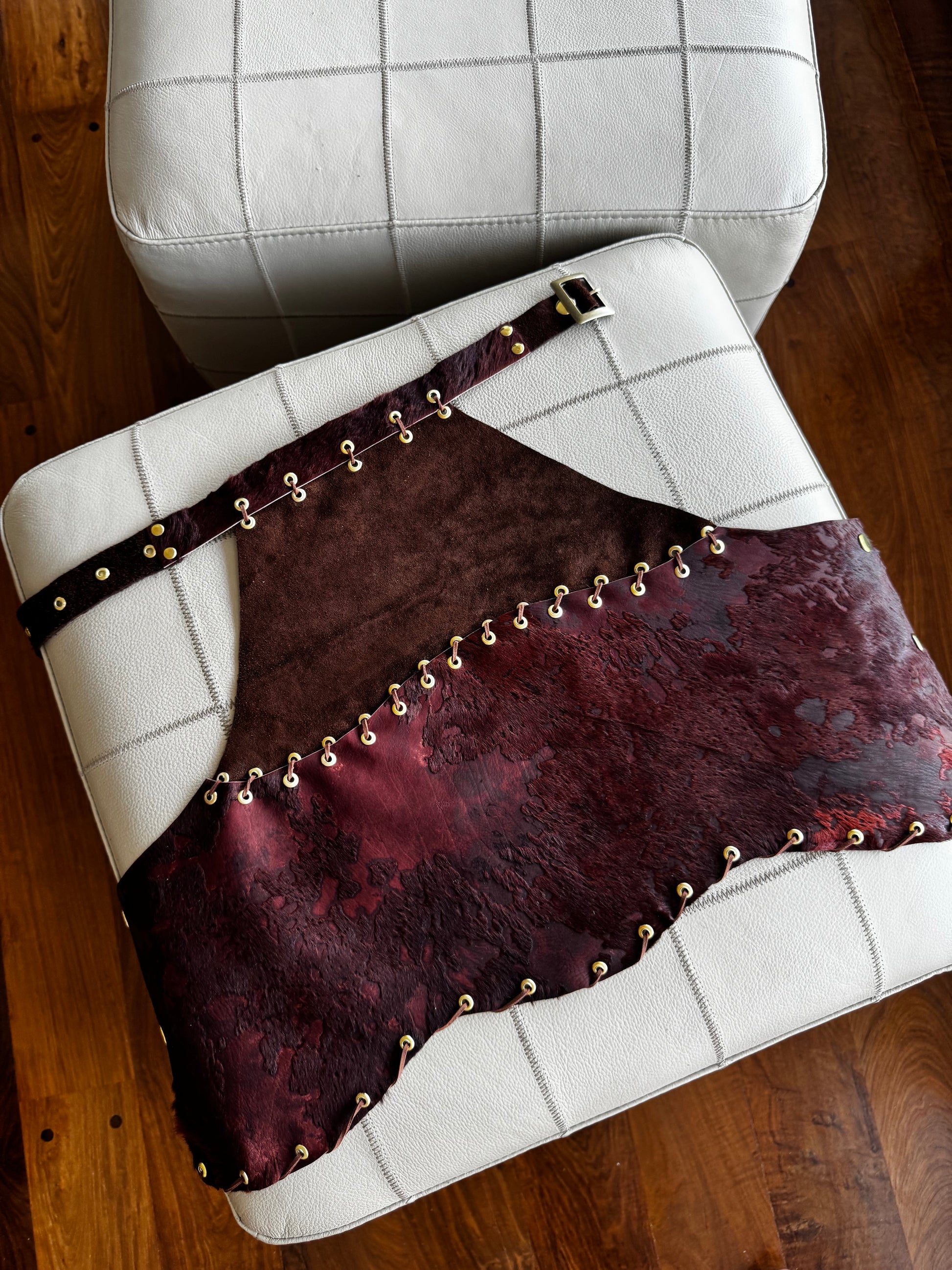 TOP HALTER - bordó y chocolate