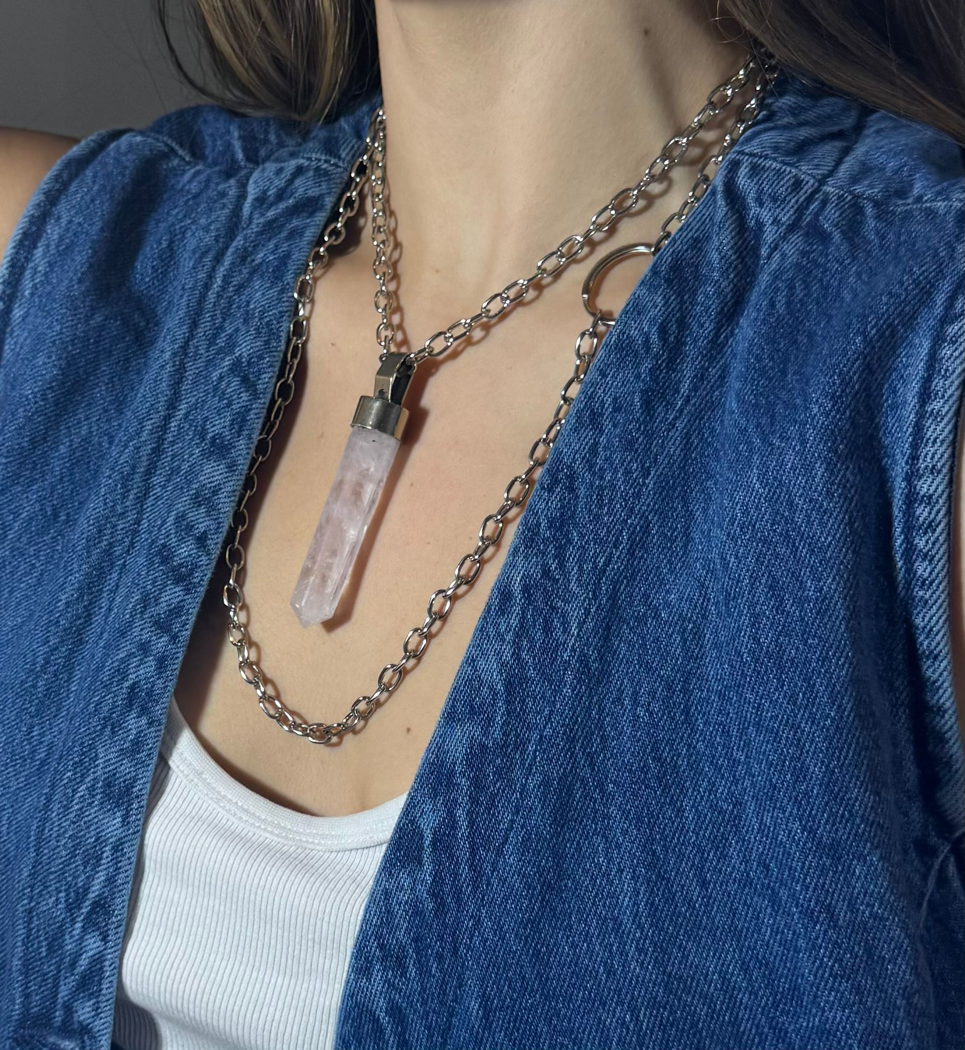 COLLAR CADENA CUARZO