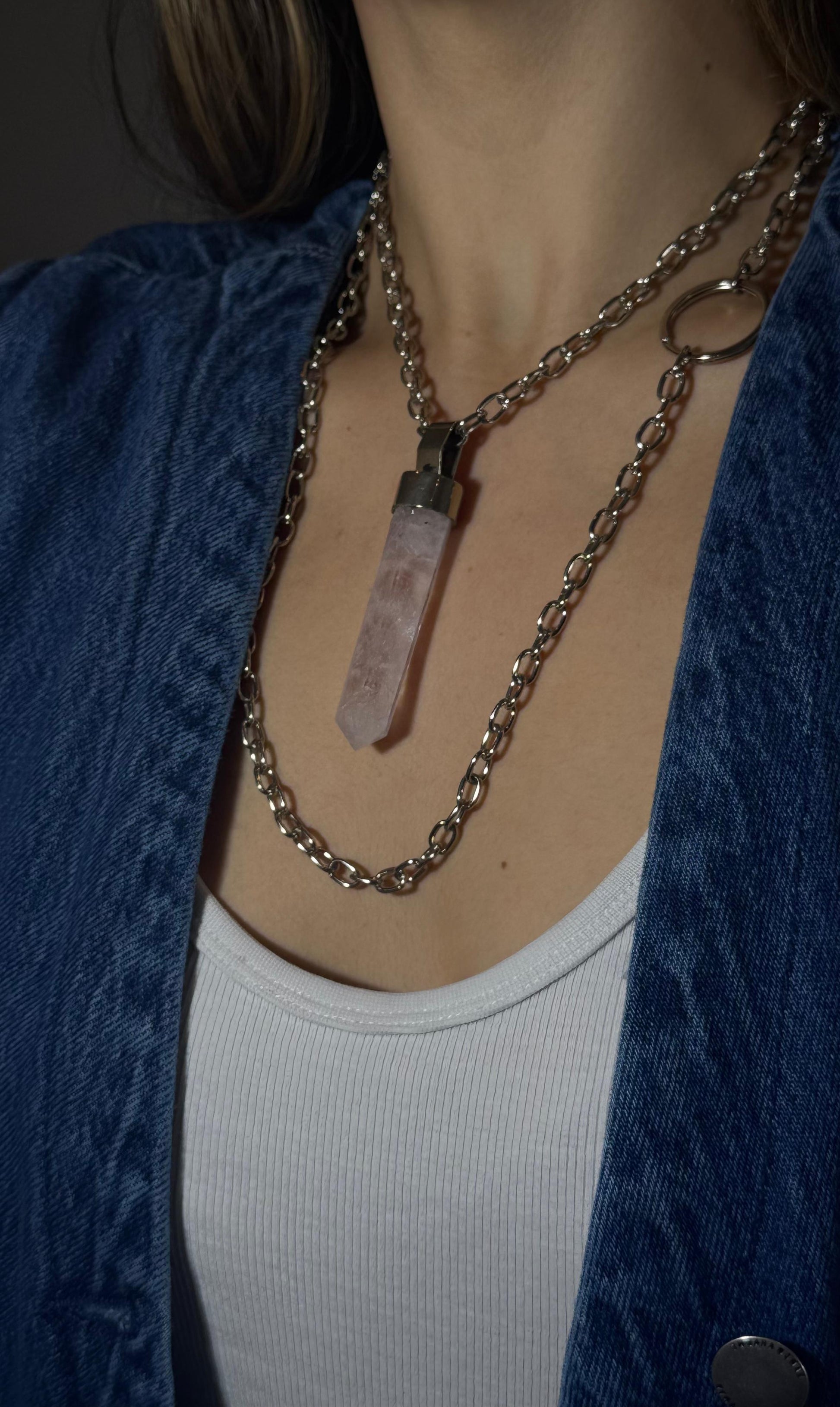 COLLAR CADENA CUARZO