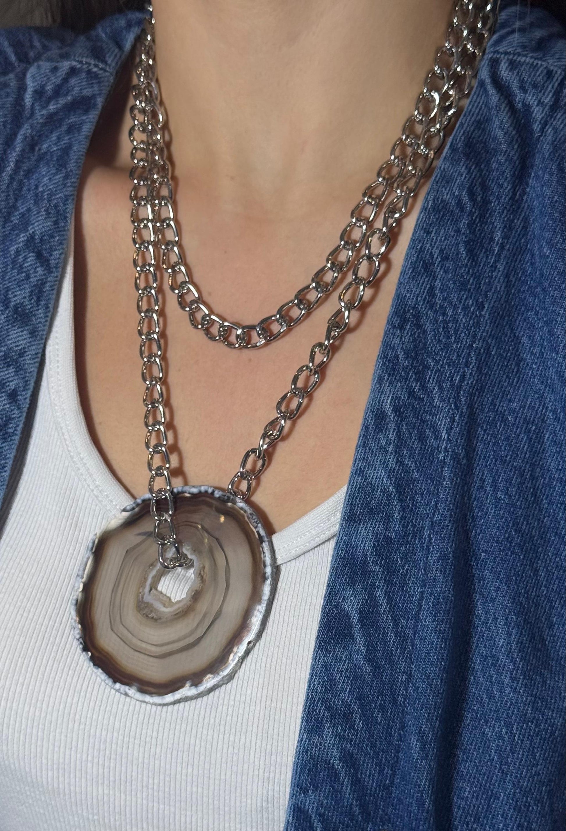 COLLAR CADENA ÁGATA