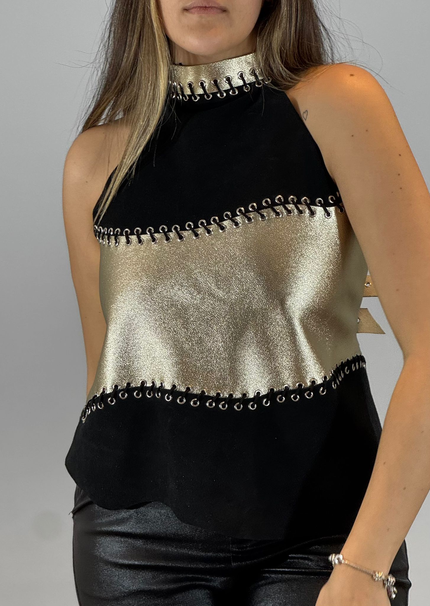 TOP HALTER GOLD - REGULABLE