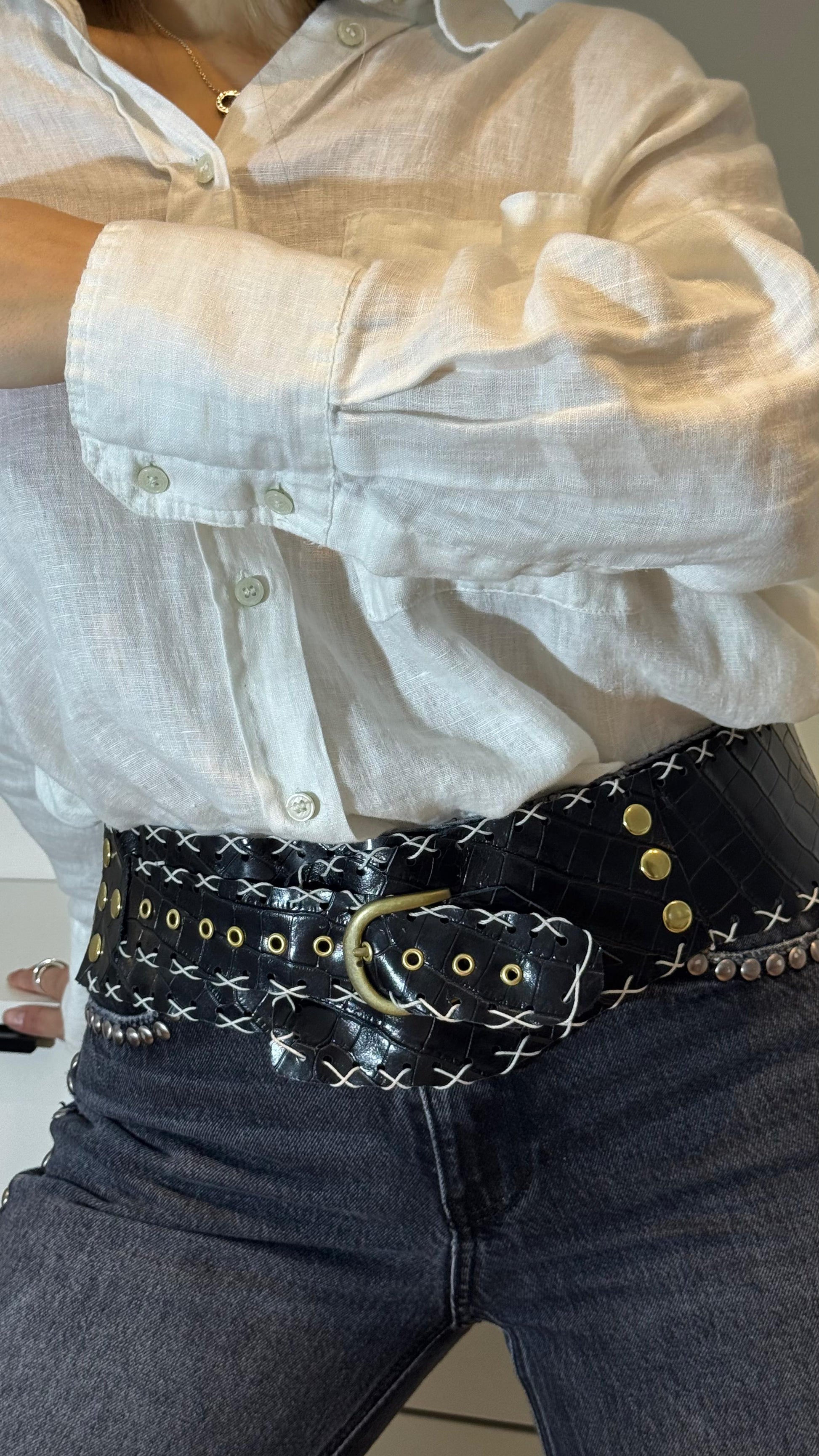 FAJA CROCO BLACK