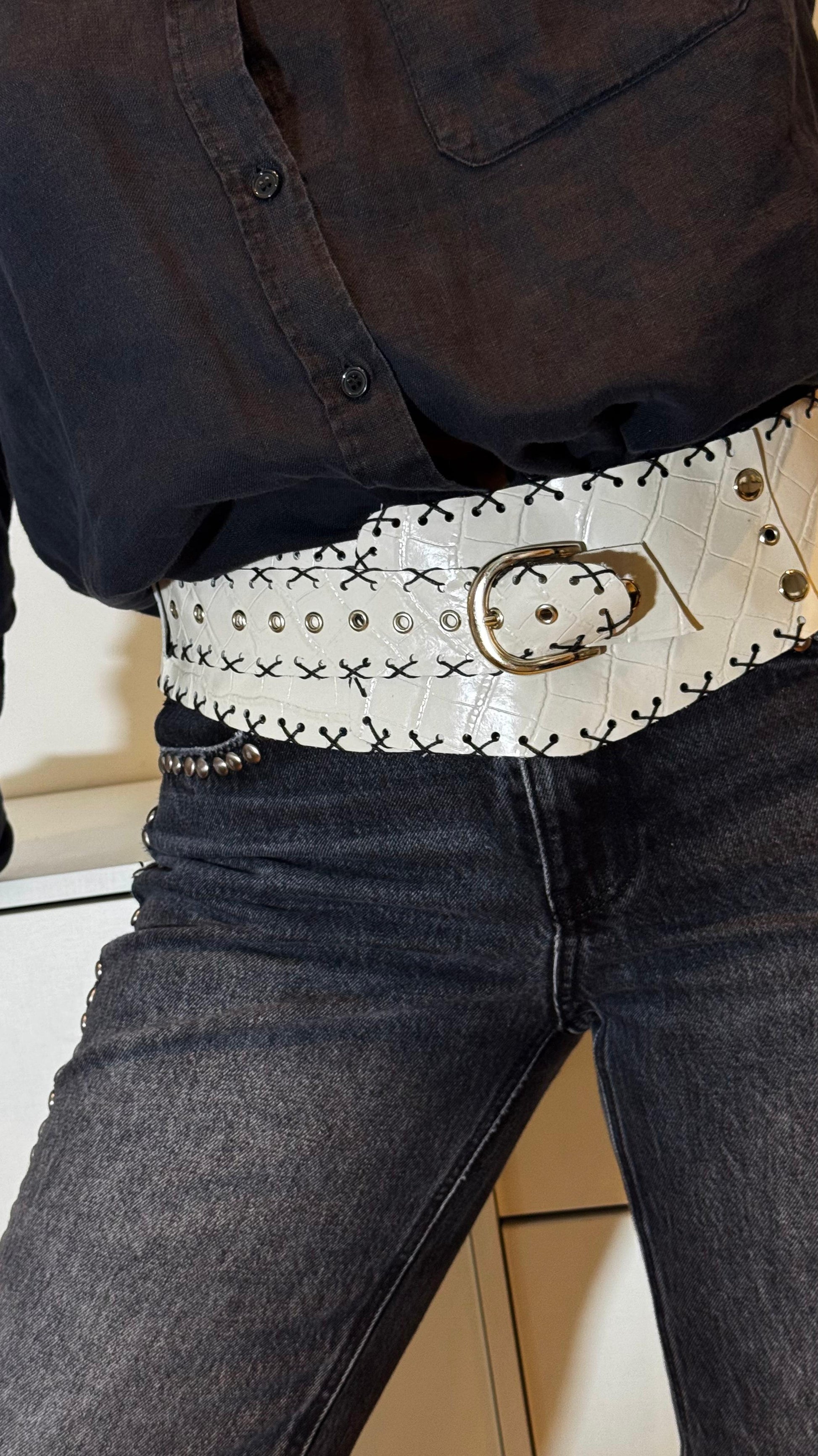FAJA CROCO WHITE