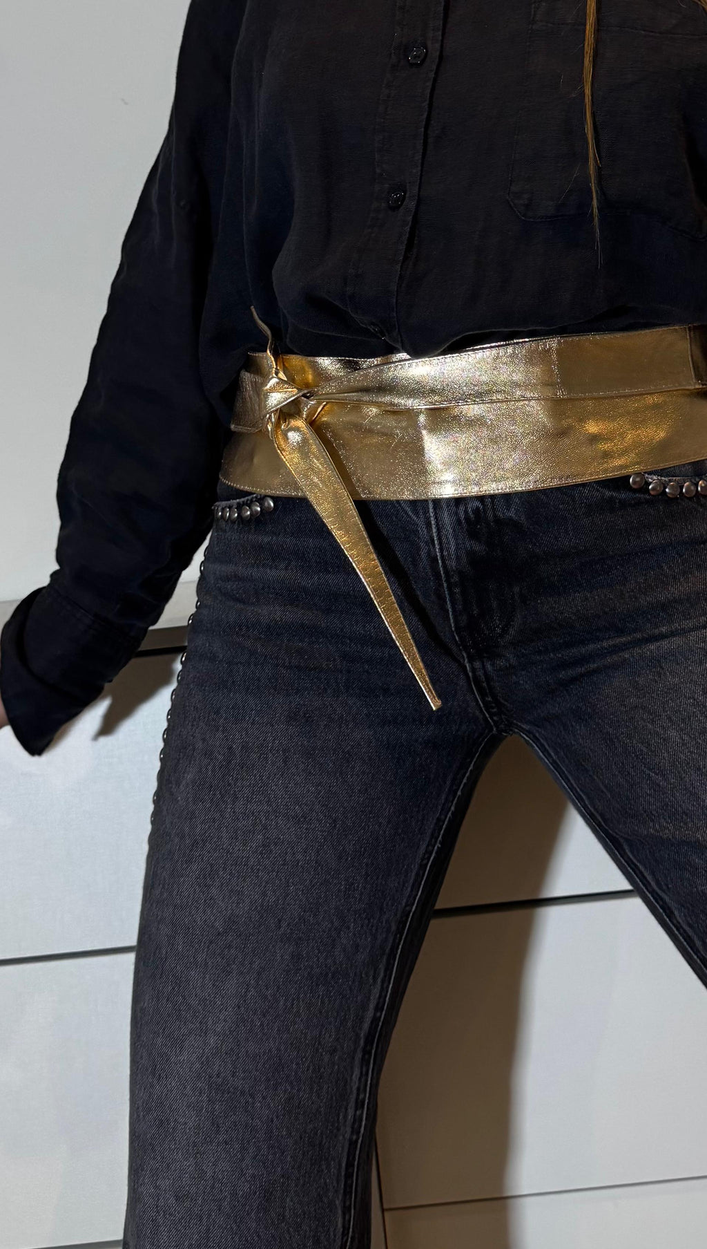 FAJA CUERO GOLD - REGULABLE