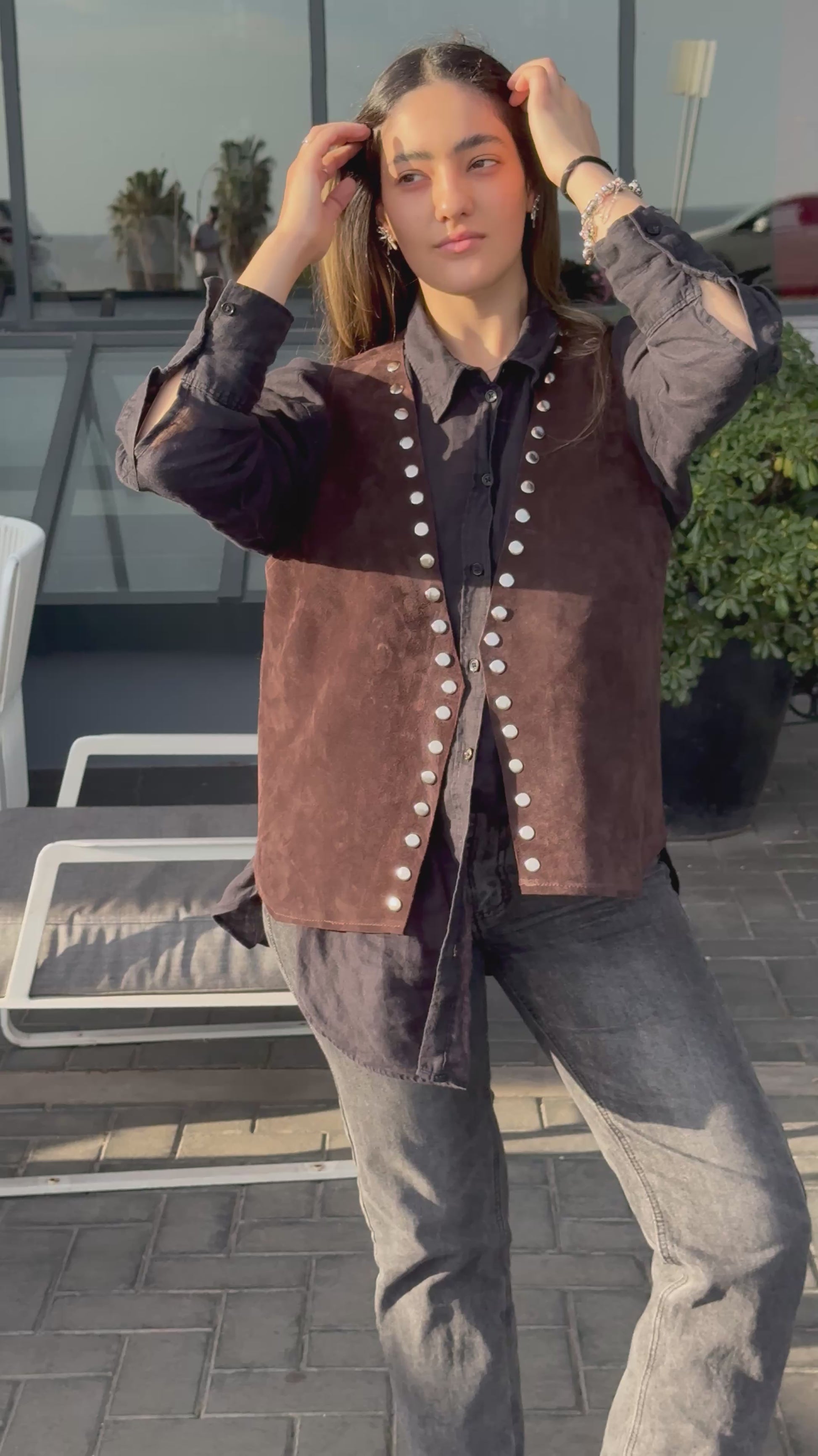 CHALECO BOHO - CHOCOLATE